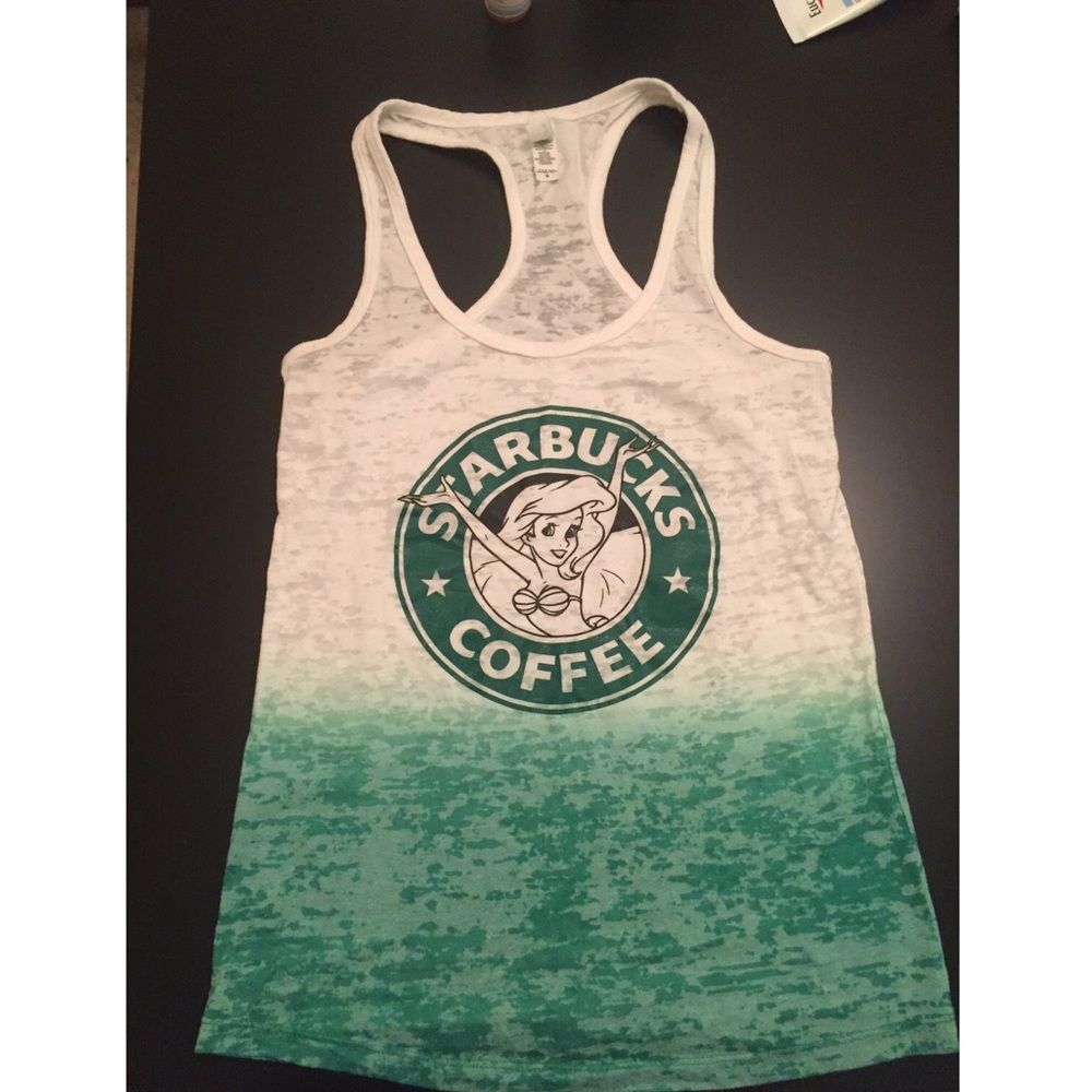 Starbucks and Ariel Razorback shirt